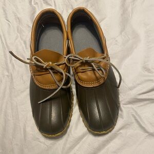 L.L. Bean Men's Brown and Tan Boat Shoes